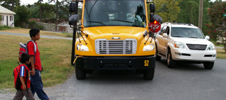 Driving past a stopped school bus? Police cracking down on drivers.